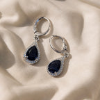 Blue Crystal Studded Drop Earring