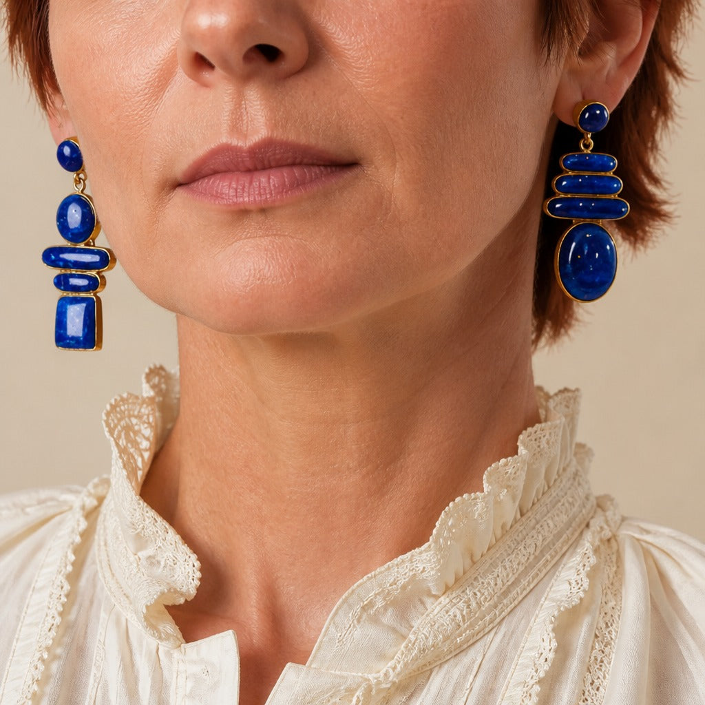 Azure Zirconia Drop Earrings