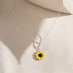 Radiant Heart Sunflower Necklace