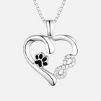 Infinity Charm Paw Heart Necklace
