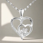 Delicate Heart Paw Necklace