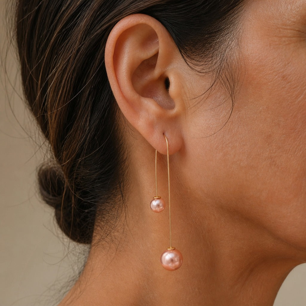 Minimalist Dangle Gold Earrings