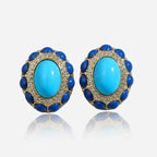 Regal Halo Stud Earrings