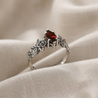 Vintage Rose Garnet Ring