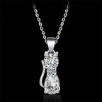 Cats Sterling Silver White Zirconium Set