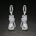 Cats Sterling Silver White Zirconium Set