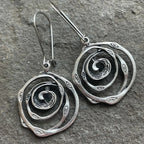 Maze Silver Vintage Earrings