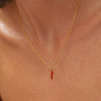 Radiant Red Chilli Pendant Necklace