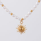 Sunlit Pearl Gold Necklace