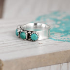 Turquoise Band Silver Ring