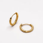 Gold Twisted Hoop Earrings