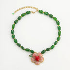 Verdant Bloom Vintage Necklace